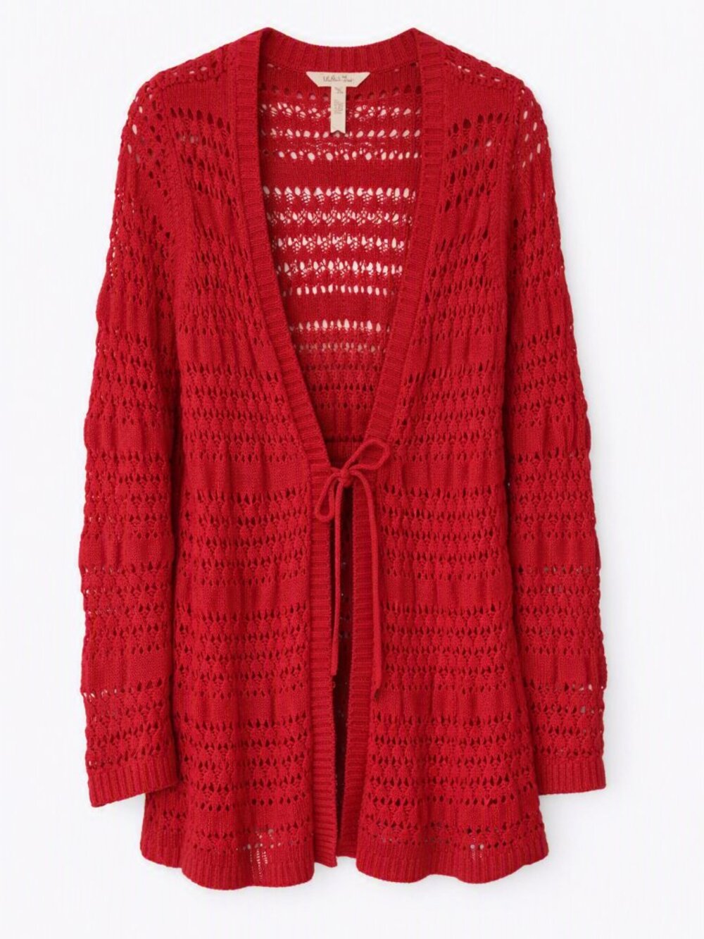 Matilda Jane Open-Knit Tie-Front Cardigan Medium NWOT